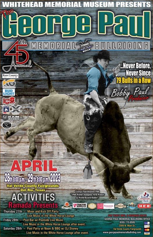 2023 George Paul Bullriding Poster