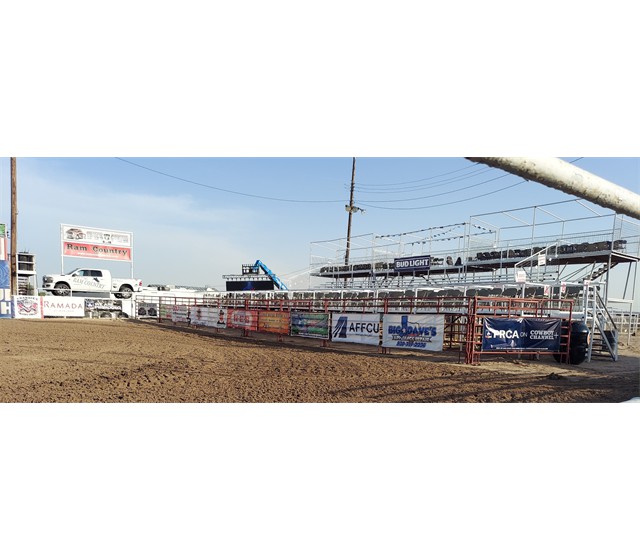 Sky Boxes , Reserved Bleachers and Arena Boxes in front (South end of the Arena)